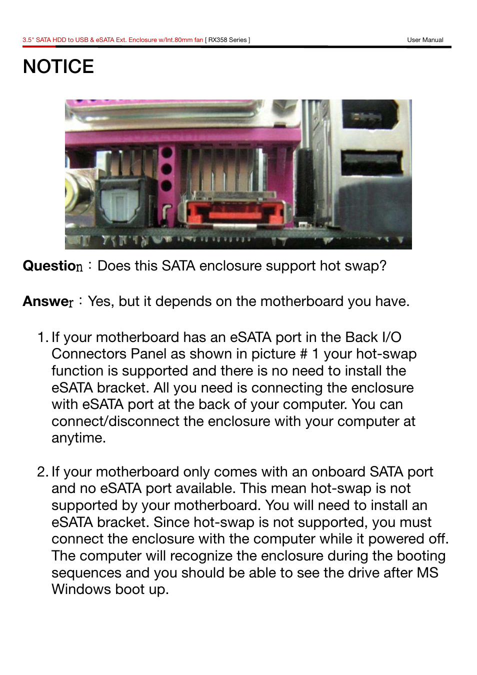 Notice | Rosewill RX358 User Manual | Page 11 / 11