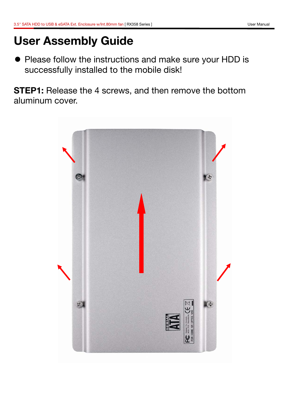 User assembly guide | Rosewill RX358 User Manual | Page 4 / 11