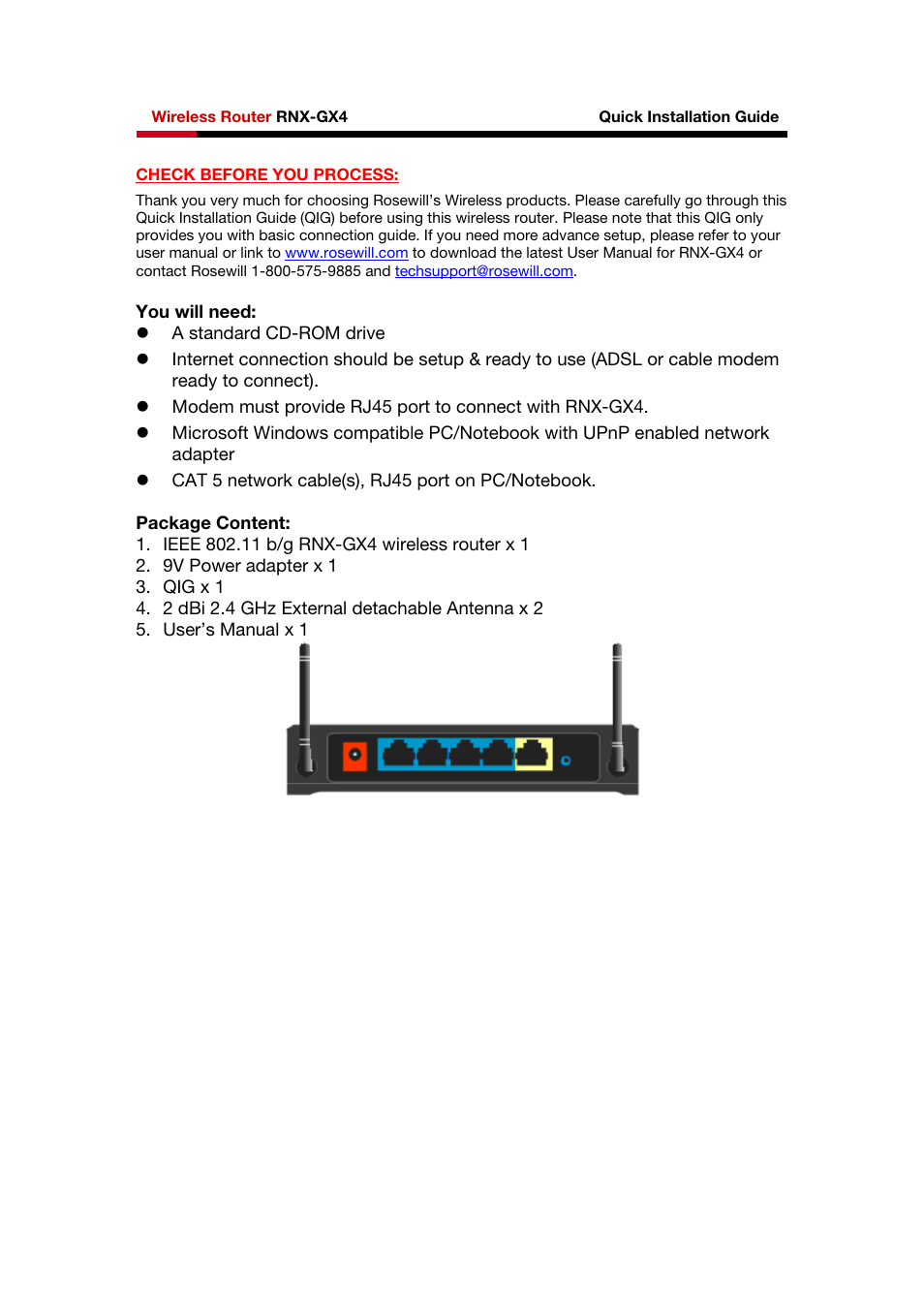 Rosewill RNX-GX4 User Manual | Page 2 / 8
