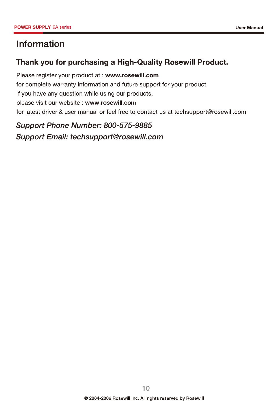 Rosewill Power Supply User Manual | Page 11 / 12