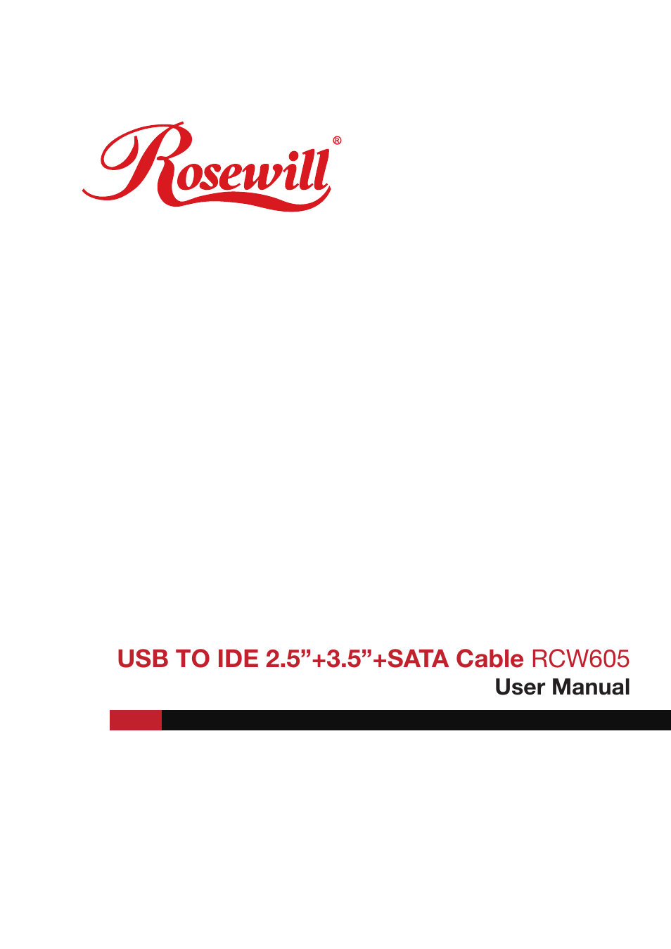 Rosewill RCW-605. User Manual | 10 pages