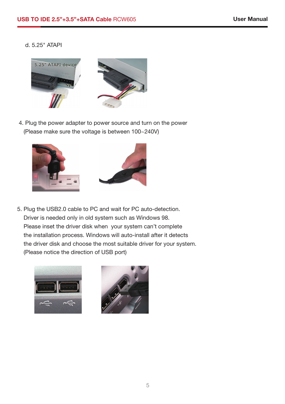 Rosewill RCW-605. User Manual | Page 6 / 10