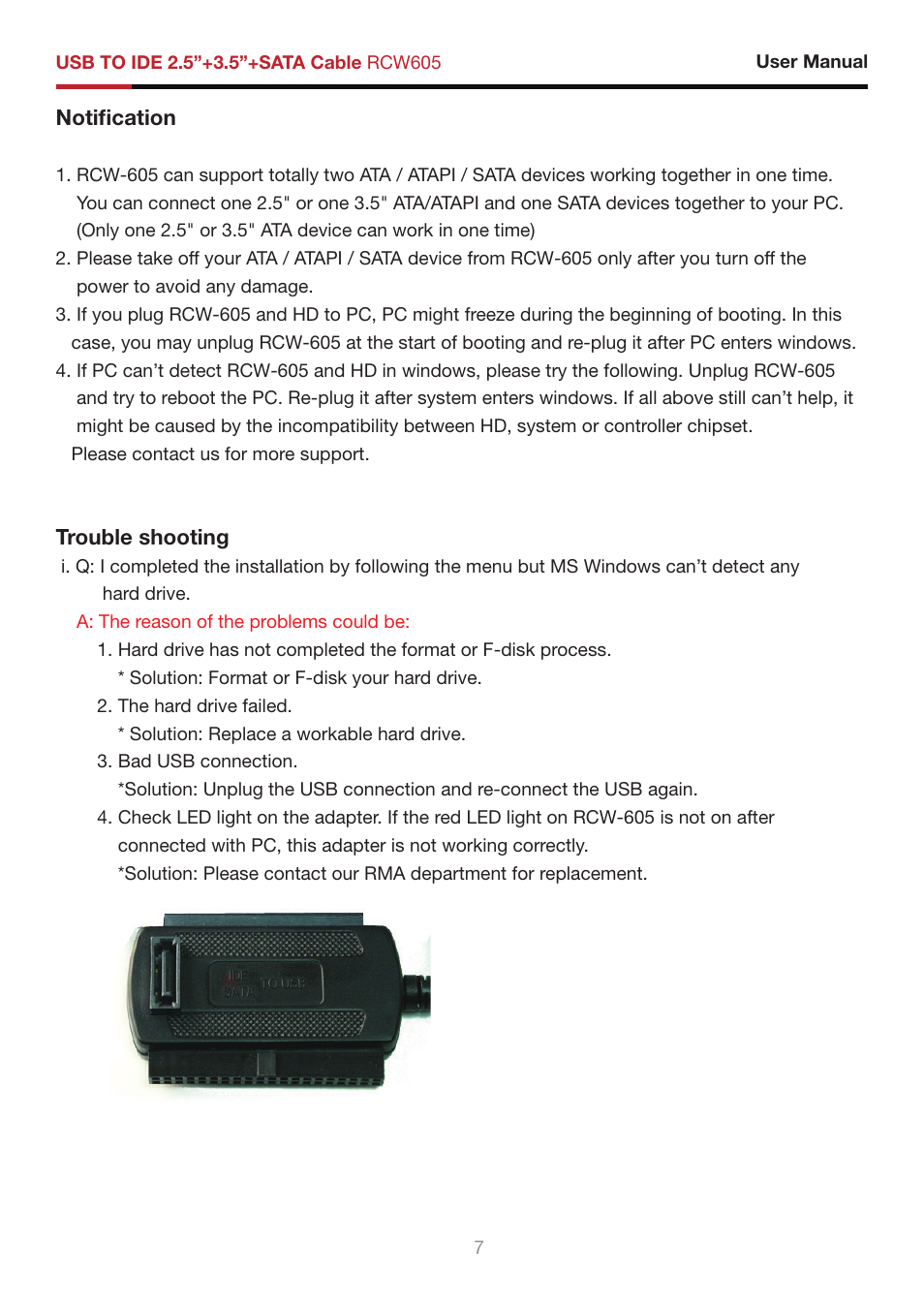 Rosewill RCW-605. User Manual | Page 8 / 10
