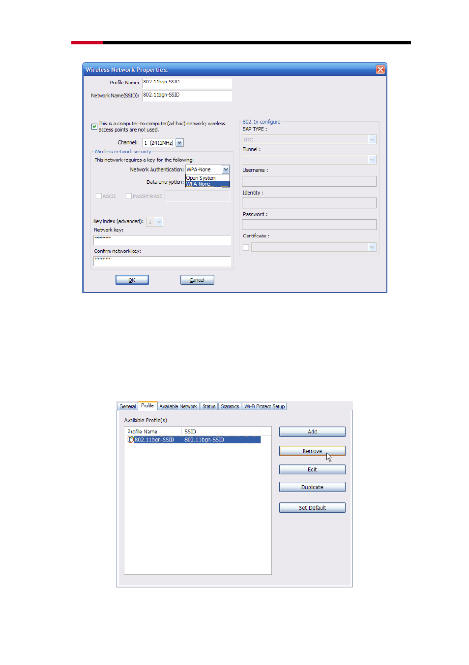 2 remove, 3 edit | Rosewill WIRELESS N ADAPTER RNX-N150UBE User Manual | Page 16 / 26