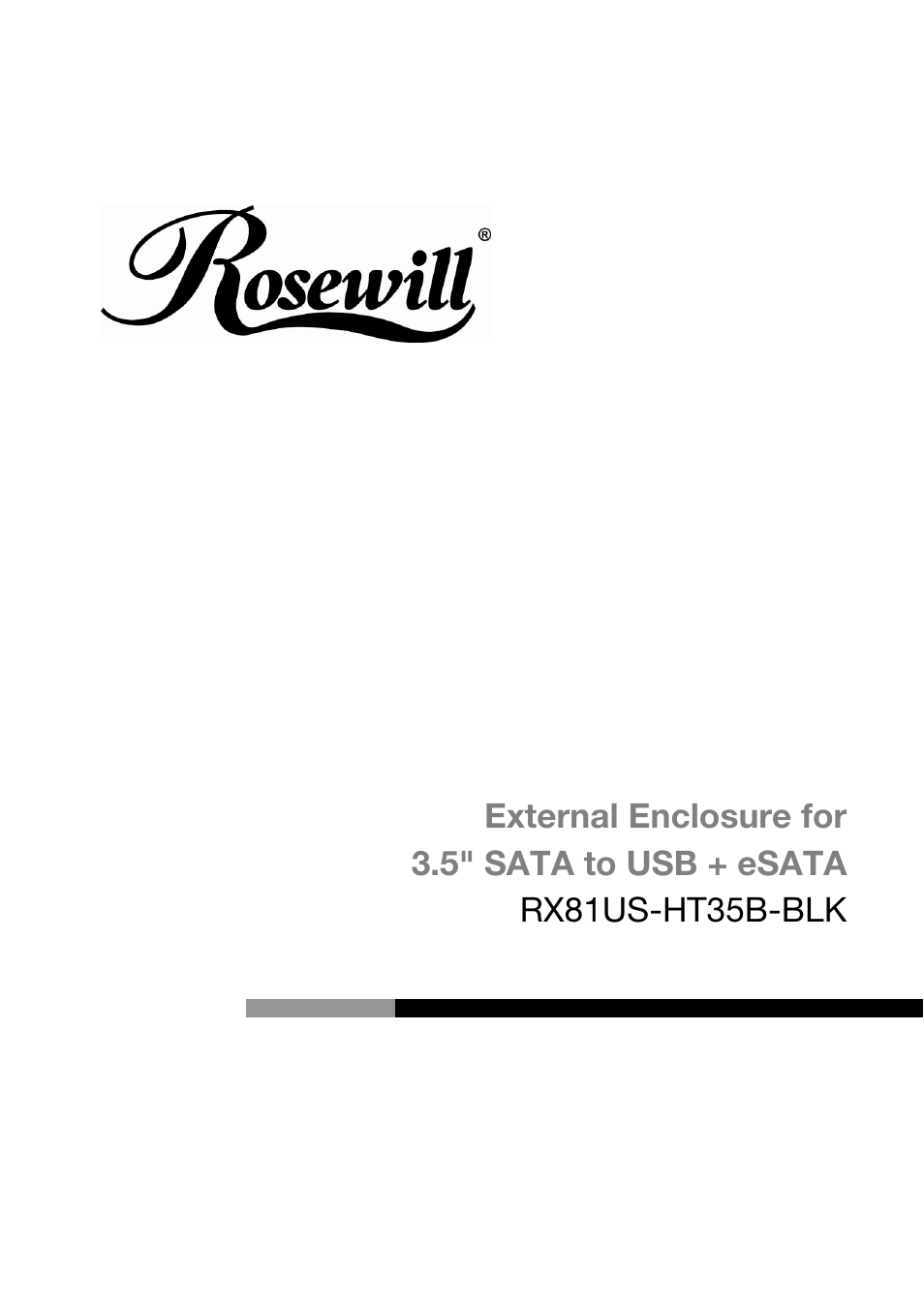 Rosewill RX81US-HT35B-BLK User Manual | 11 pages