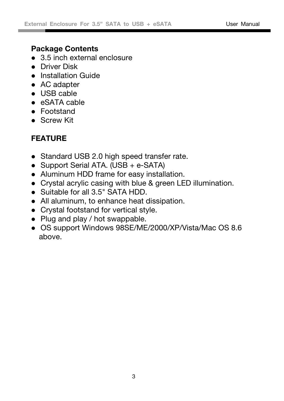 Feature | Rosewill RX81US-HT35B-BLK User Manual | Page 4 / 11