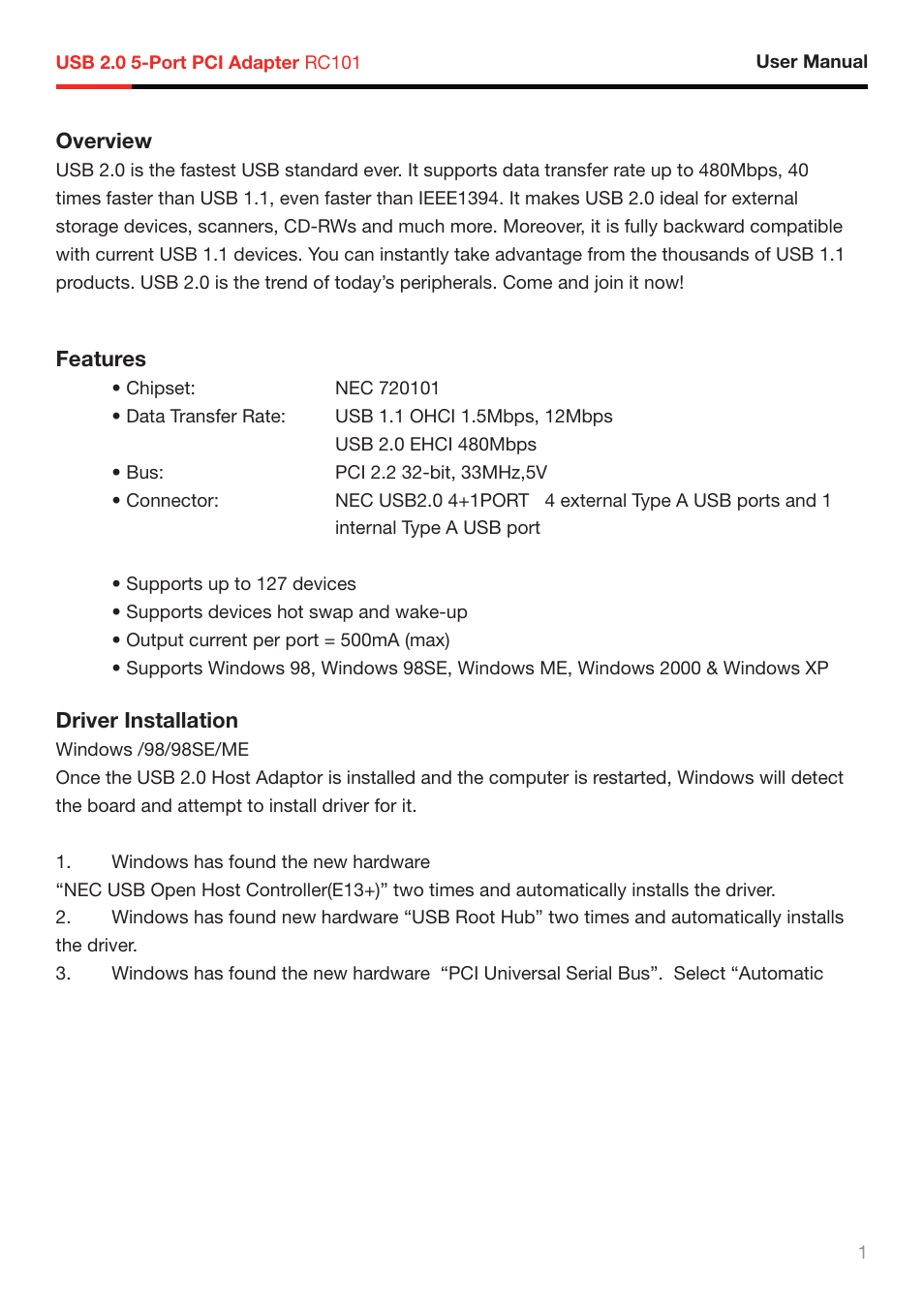 Rosewill RC-101 User Manual | Page 2 / 5