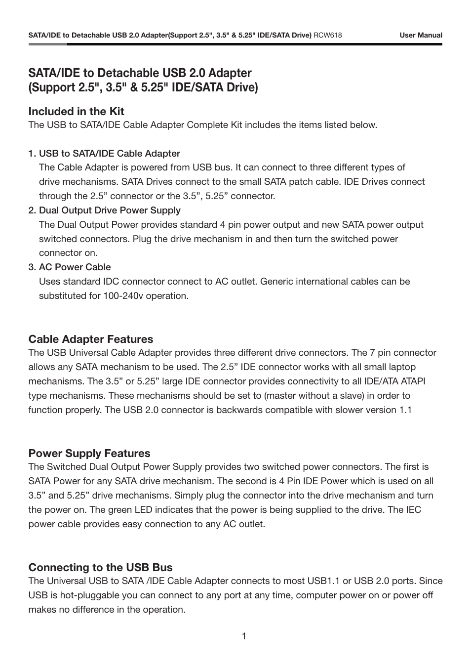 Rosewill RCW618 User Manual | Page 2 / 11