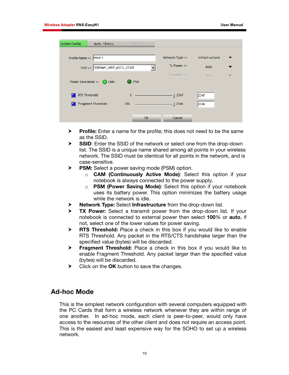 Ad-hoc mode | Rosewill RNX-EasyN1 User Manual | Page 11 / 57