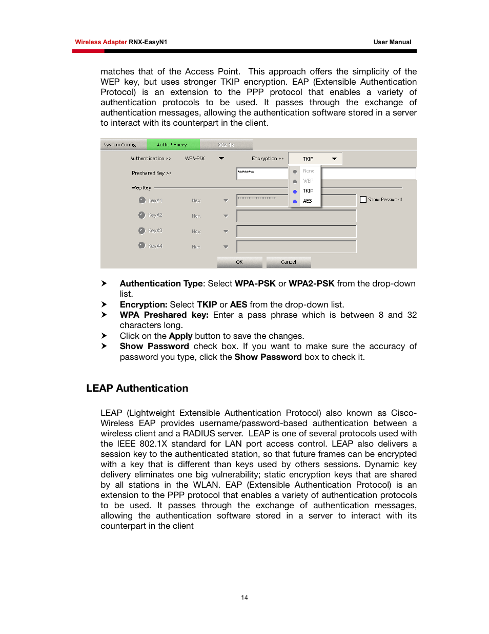 Leap authentication | Rosewill RNX-EasyN1 User Manual | Page 15 / 57