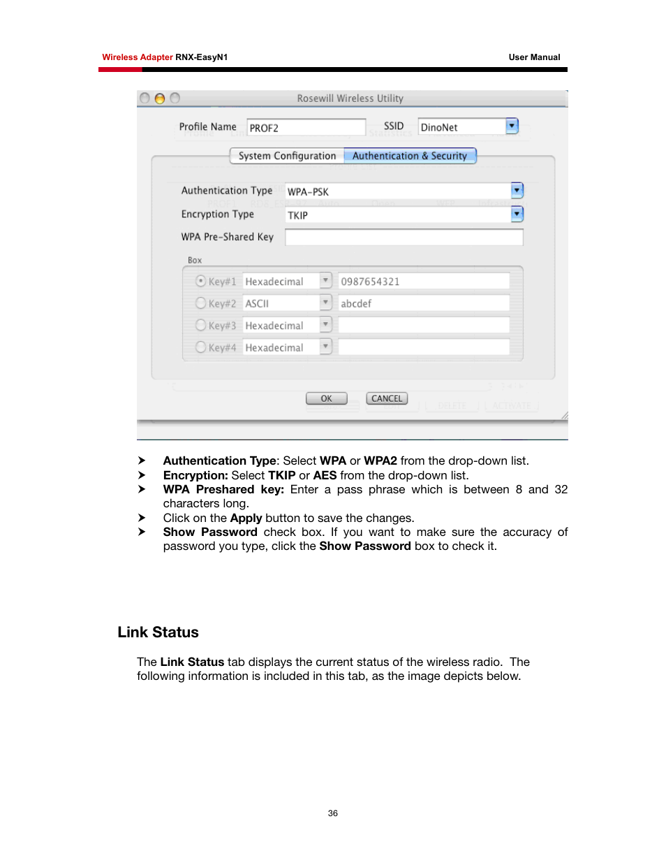 Tatus, Link status | Rosewill RNX-EasyN1 User Manual | Page 37 / 57