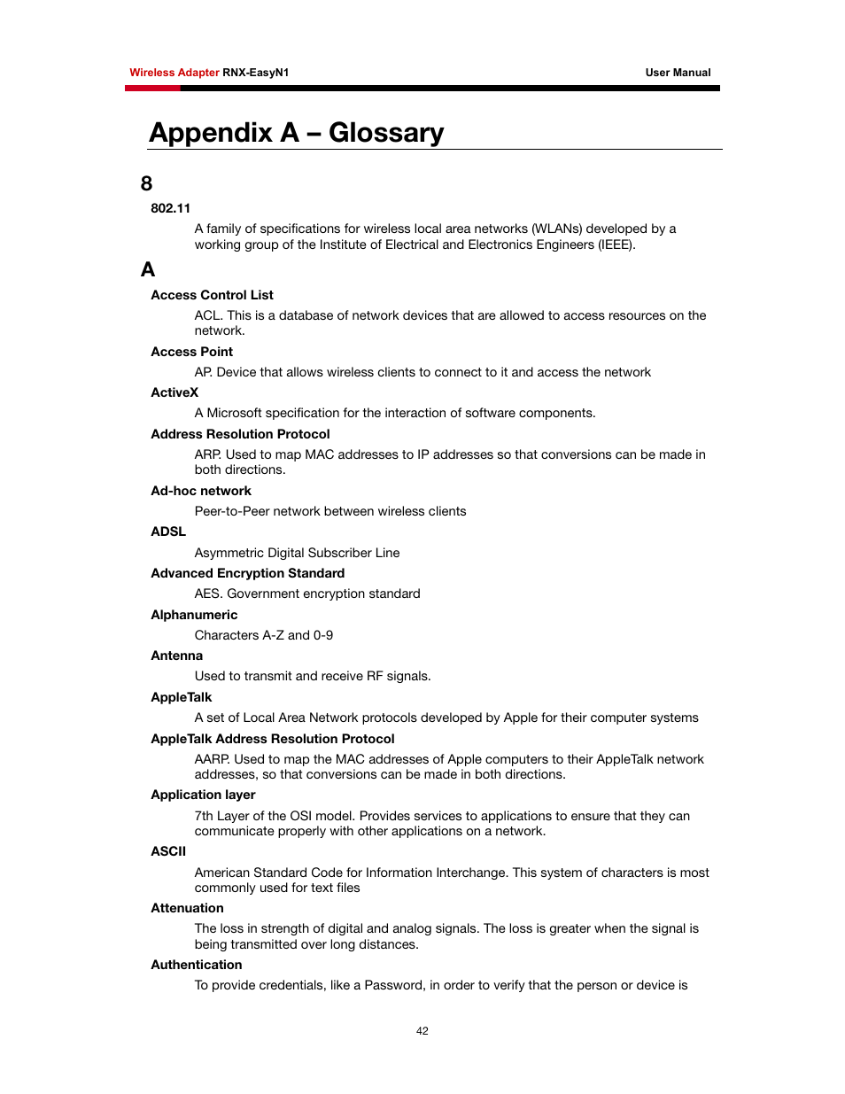 Appendix a – glossary | Rosewill RNX-EasyN1 User Manual | Page 43 / 57