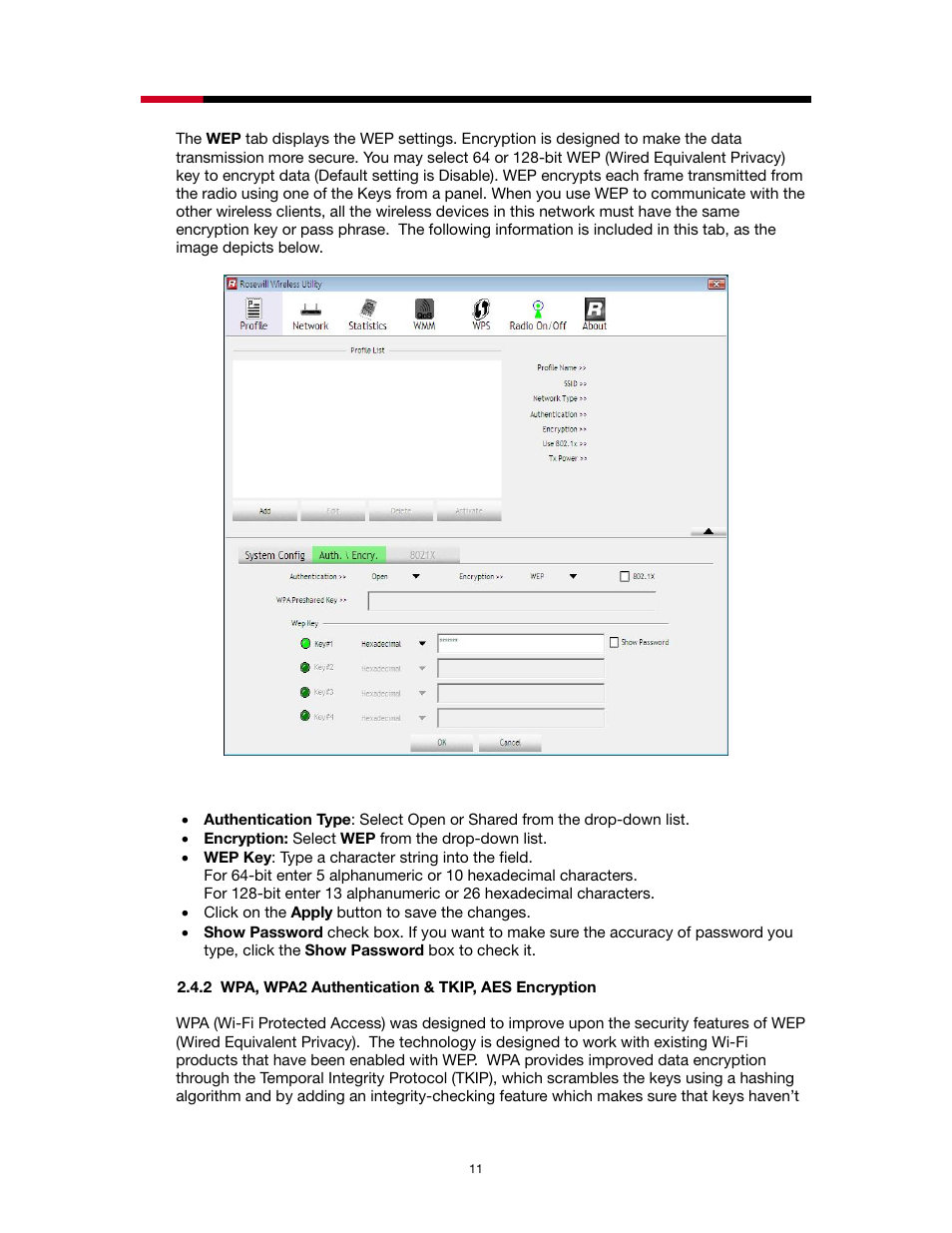 2 wpa, wpa2 authentication & tkip, aes encryption | Rosewill RNX-N2X User Manual | Page 11 / 71