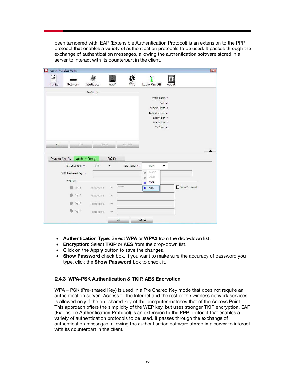 3 wpa-psk authentication & tkip, aes encryption | Rosewill RNX-N2X User Manual | Page 12 / 71