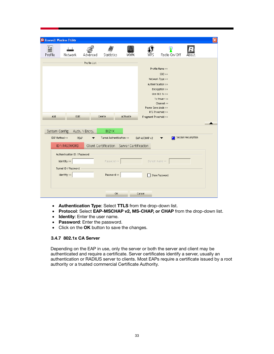 7 802.1x ca server | Rosewill RNX-N2X User Manual | Page 33 / 71