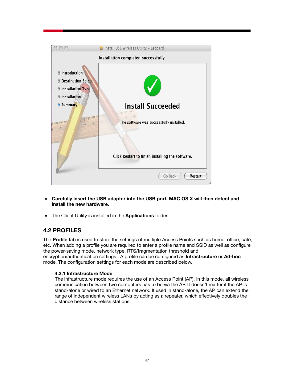 Rofiles, 1 infrastructure mode | Rosewill RNX-N2X User Manual | Page 47 / 71