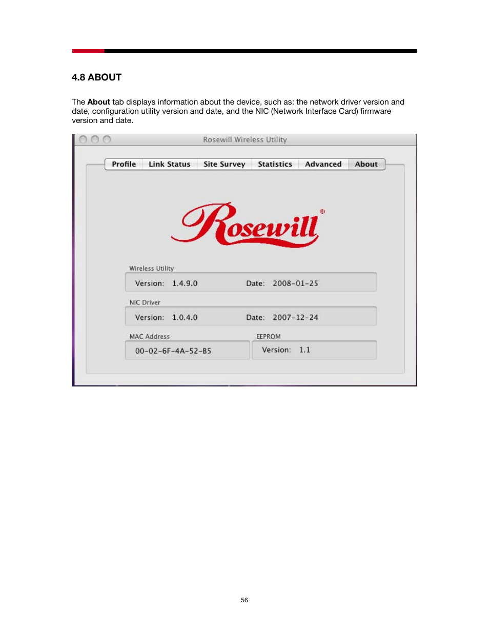 Bout, 8 about | Rosewill RNX-N2X User Manual | Page 56 / 71