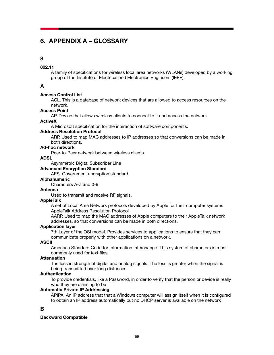 Appendix a – glossary | Rosewill RNX-N2X User Manual | Page 59 / 71