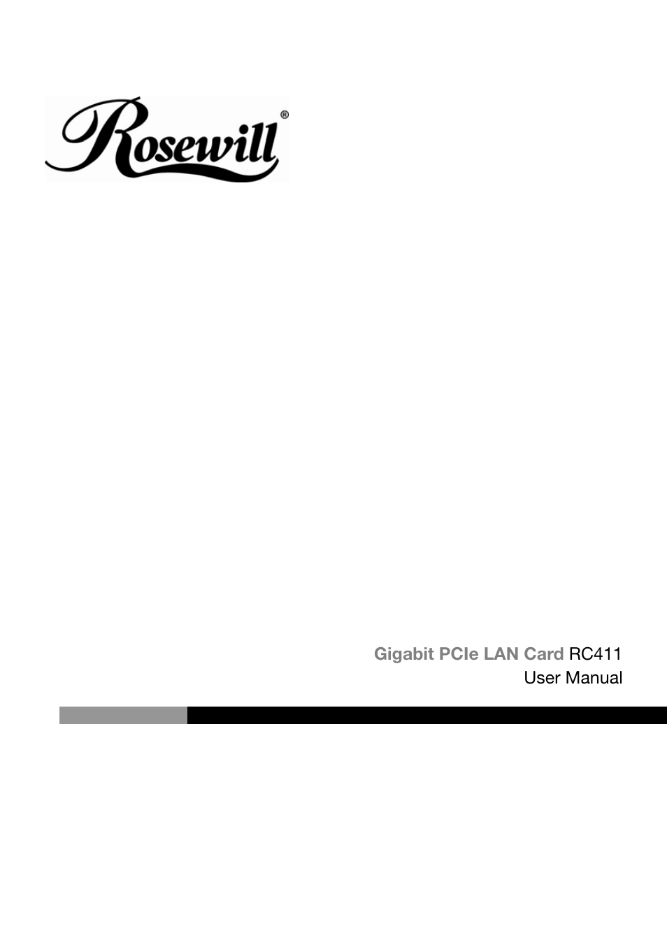 Rosewill GIGABIT RC411 User Manual | 6 pages