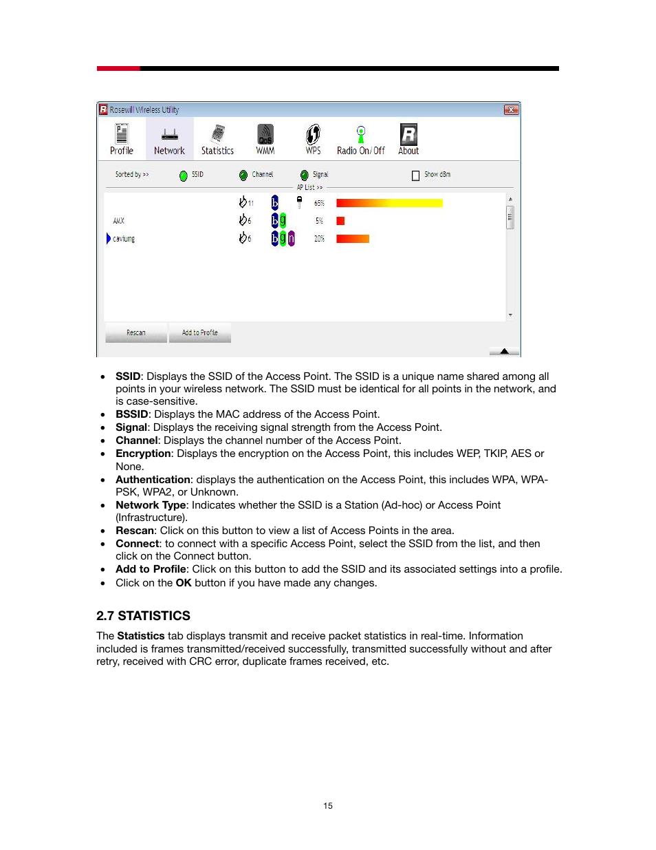 Tatistics | Rosewill RNX-N1/N1MAC User Manual | Page 15 / 71