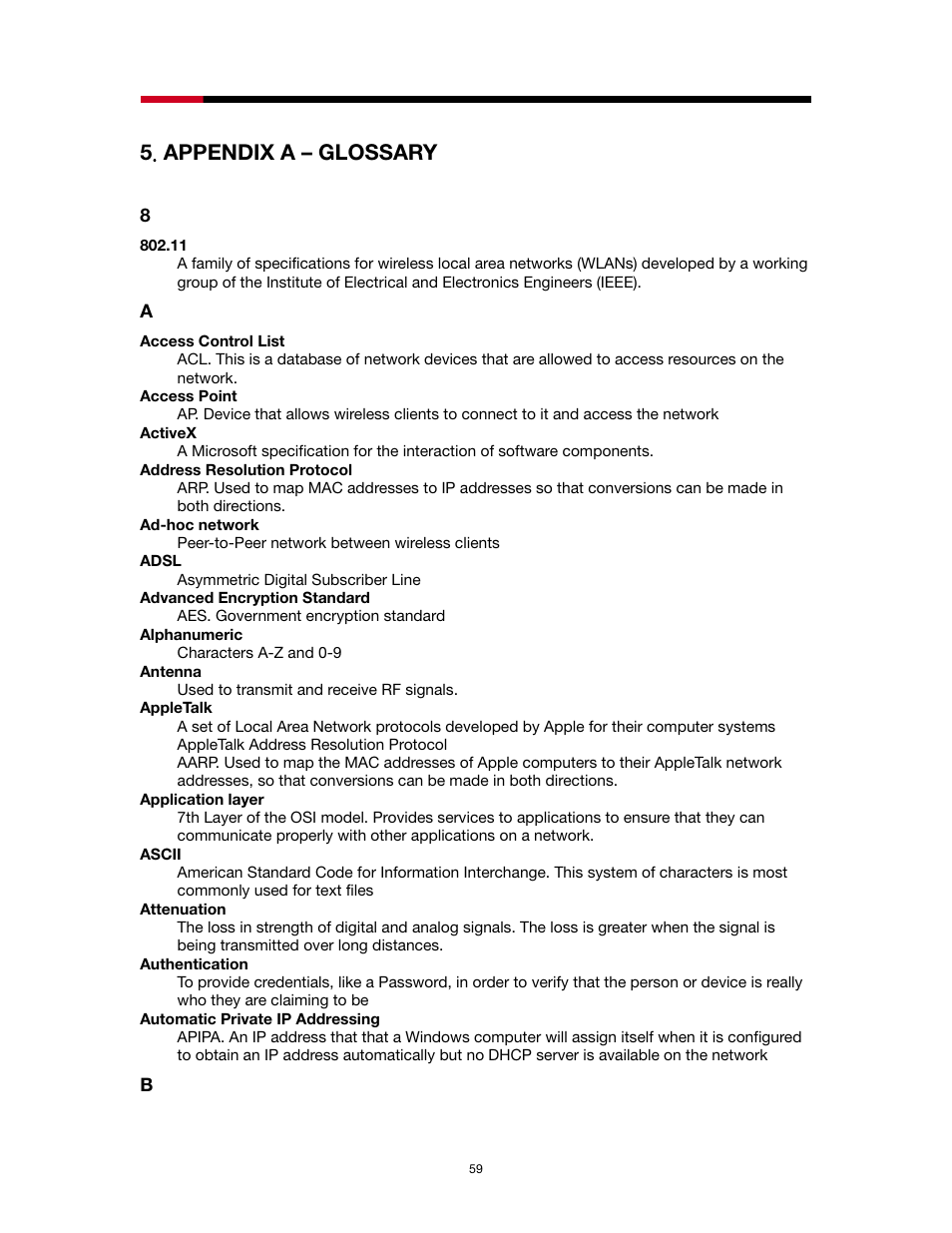 Appendix a – glossary | Rosewill RNX-N1/N1MAC User Manual | Page 59 / 71