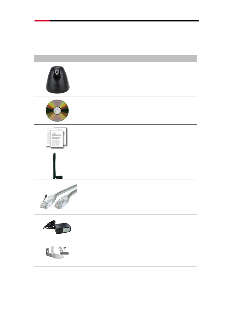 Product overview, Package contents | Rosewill WIRED INTERNET CAMERA RXS-3323 User Manual | Page 2 / 14