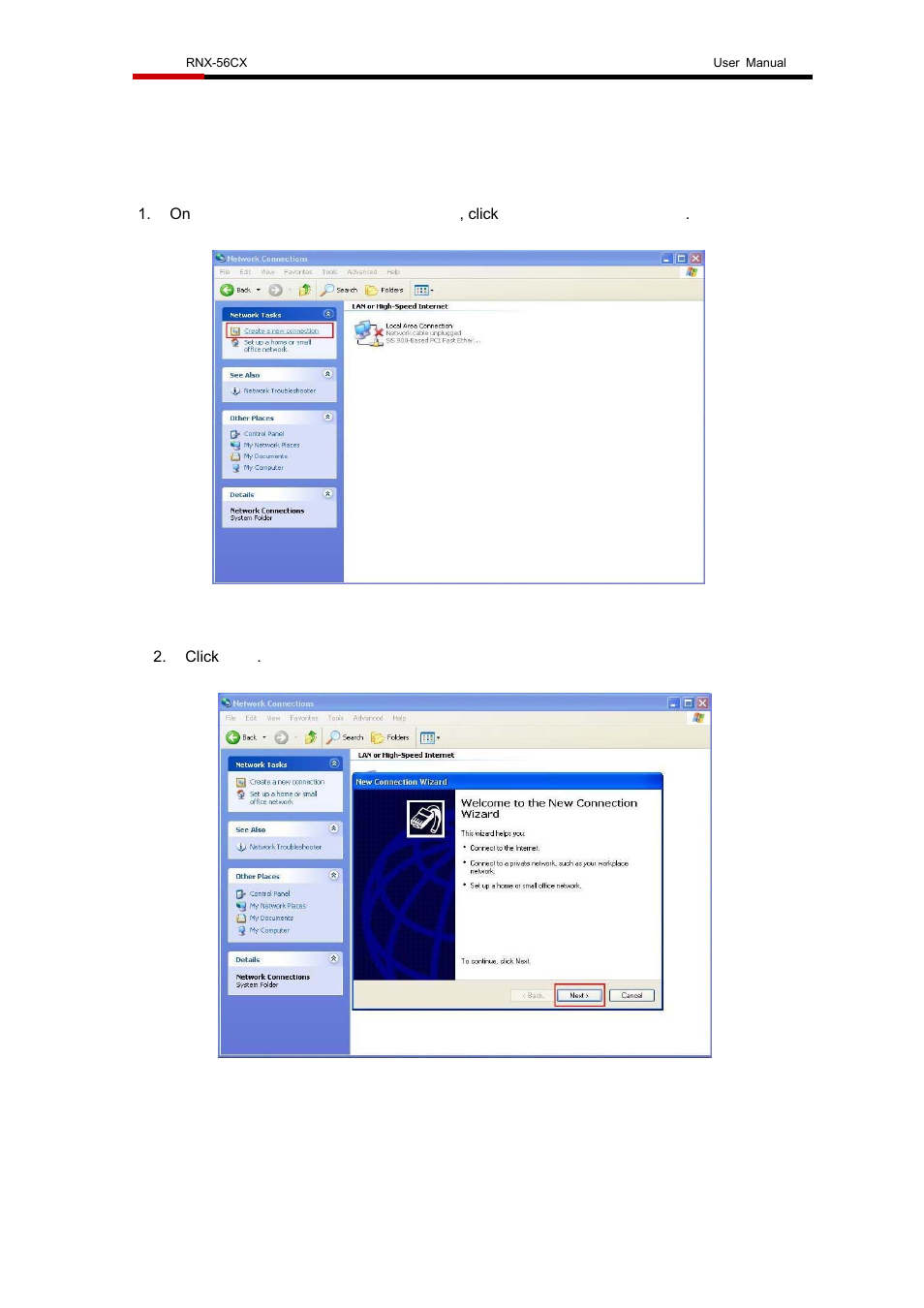 Manual dial-up connection settings | Rosewill RNX-56AG User Manual | Page 6 / 20