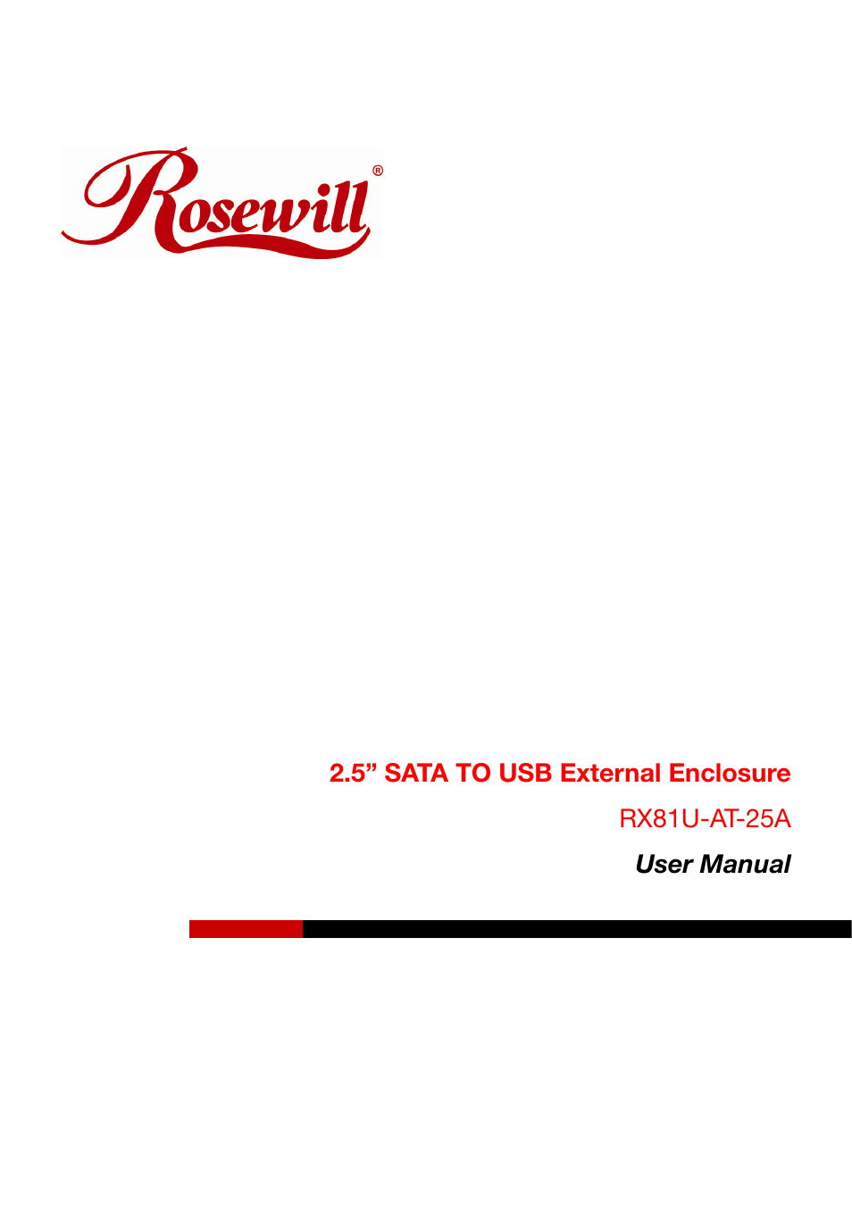 Rosewill RX81U-AT-25A User Manual | 7 pages