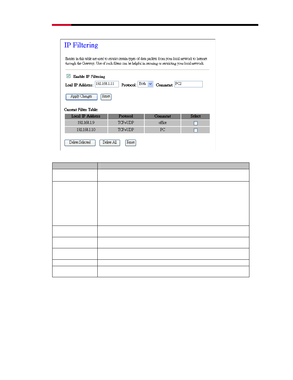 53 firewall - mac filtering | Rosewill RNX-N400LX User Manual | Page 40 / 65