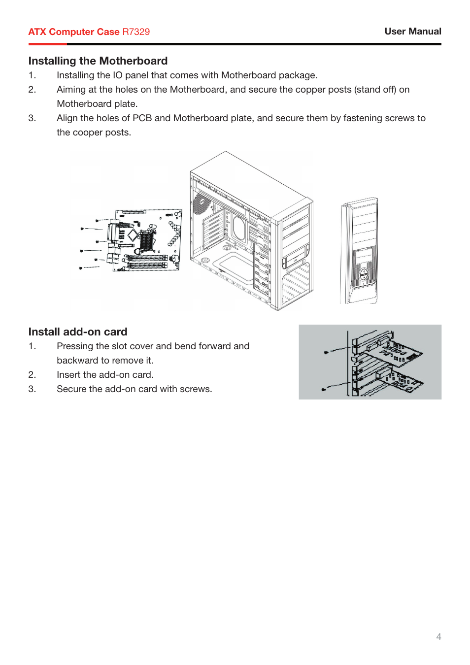 Rosewill ATX Computer Case R7329 User Manual | Page 5 / 8