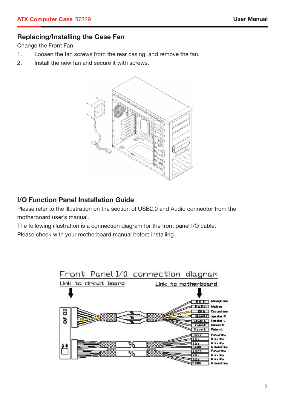 Rosewill ATX Computer Case R7329 User Manual | Page 7 / 8