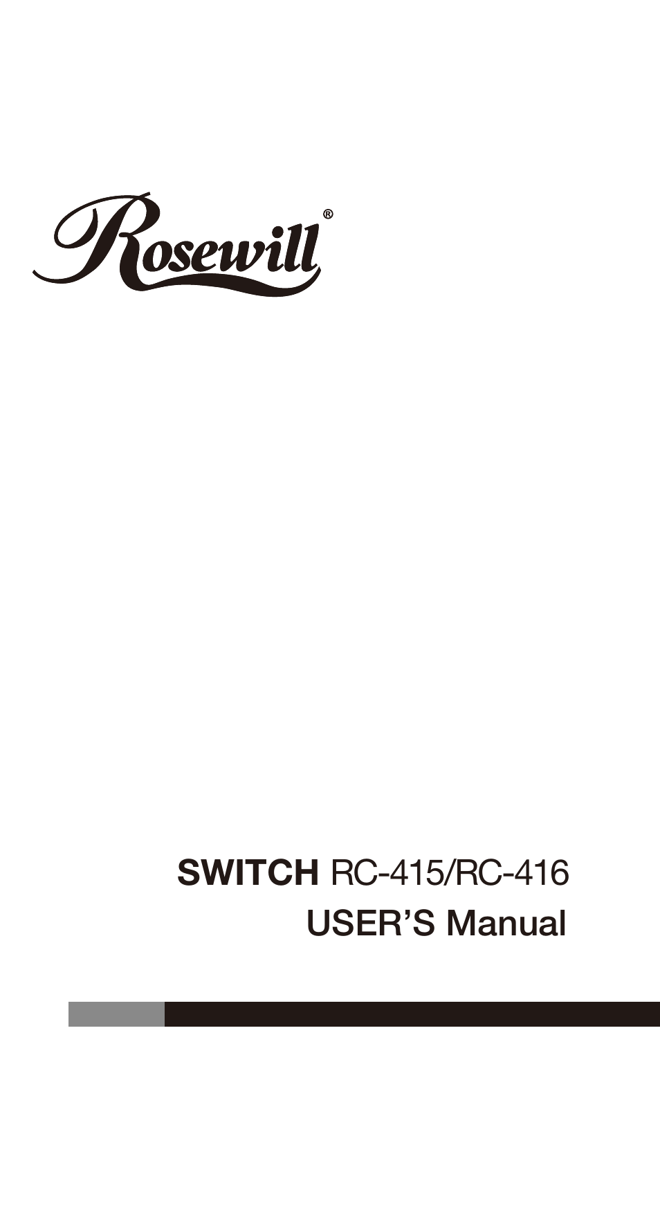 Rosewill RC-415 User Manual | 6 pages