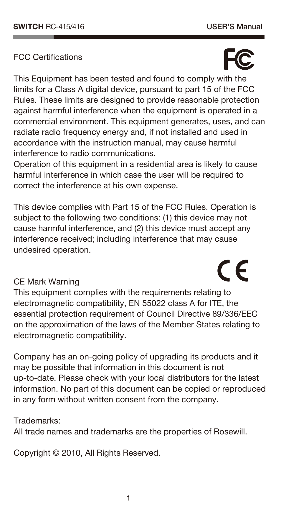 Usermanual-rc415-rc416-p1 | Rosewill RC-415 User Manual | Page 2 / 6