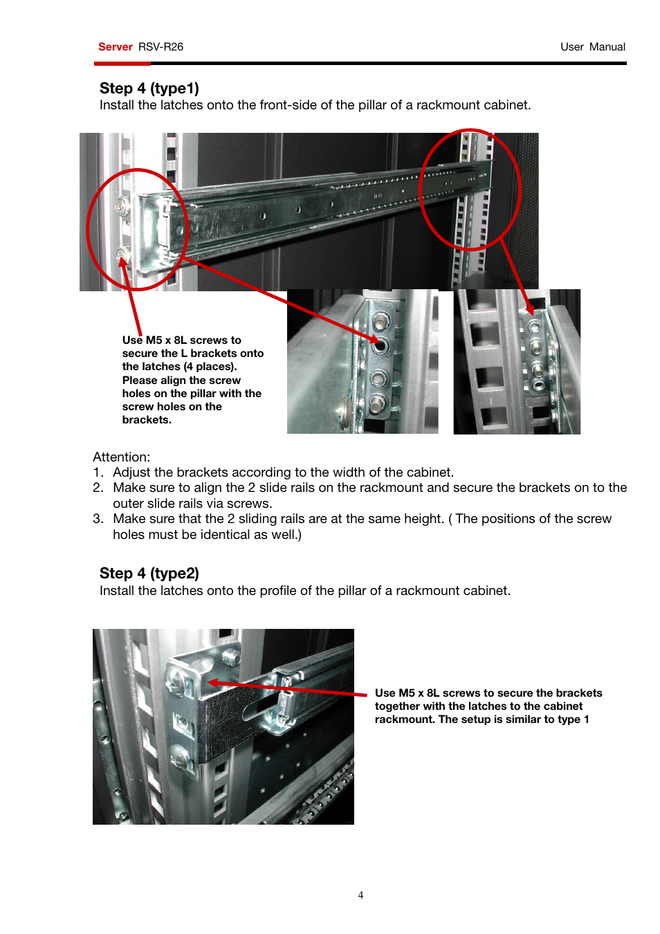 Step 4 (type1), Step 4 (type2) | Rosewill RSV-R26 User Manual | Page 4 / 6