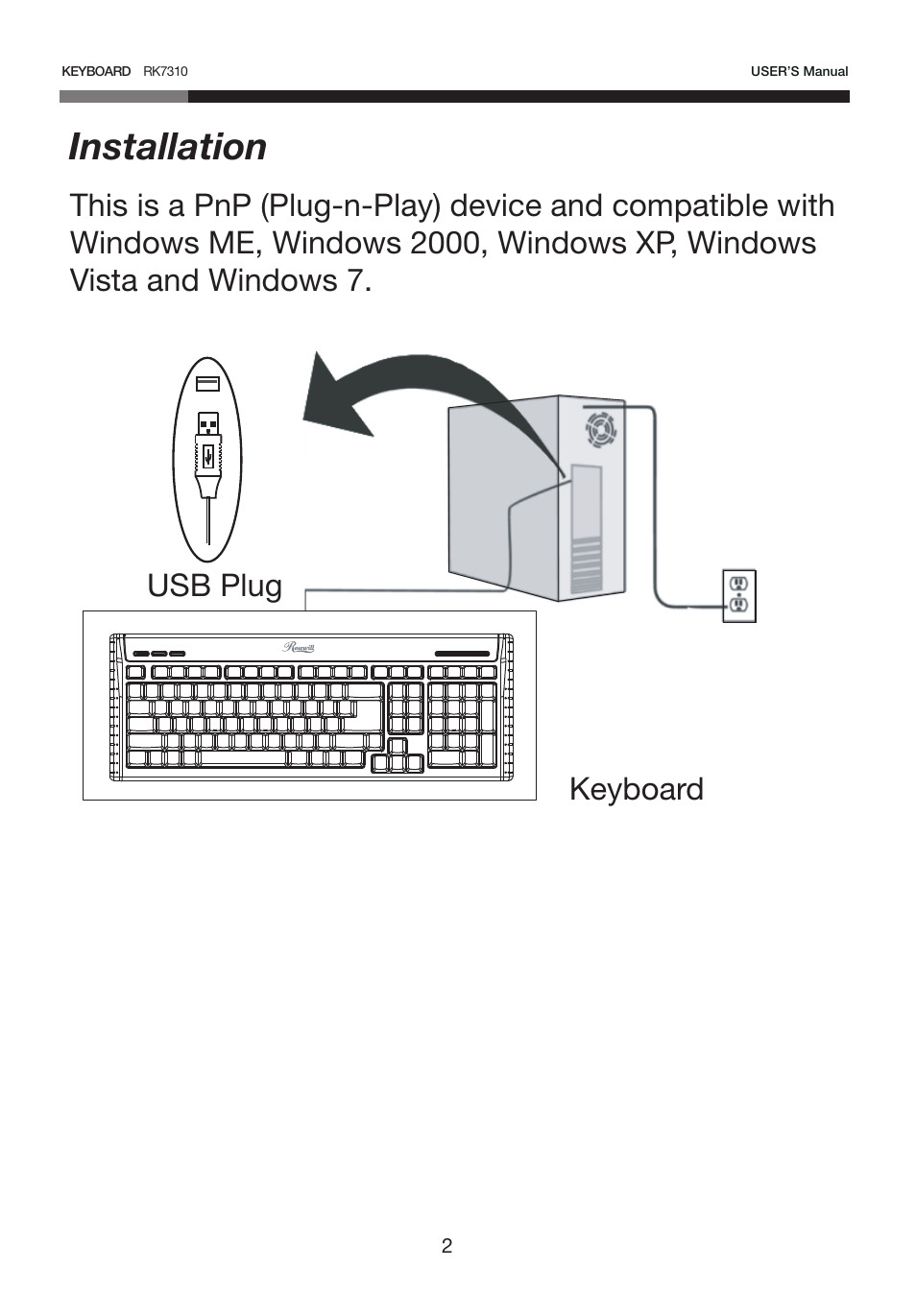 User-manual-rk7300-2, Installation | Rosewill RK-7310 User Manual | Page 3 / 7