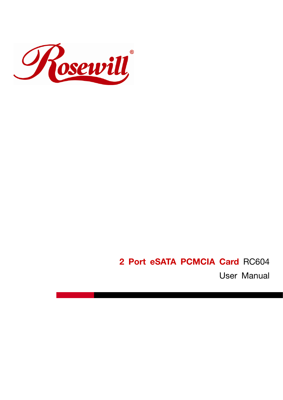 Rosewill RC604 User Manual | 3 pages