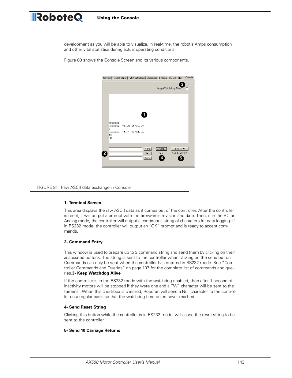 RoboteQ Dual Channel Digital Motor Controller AX500 User Manual | Page 143 / 154