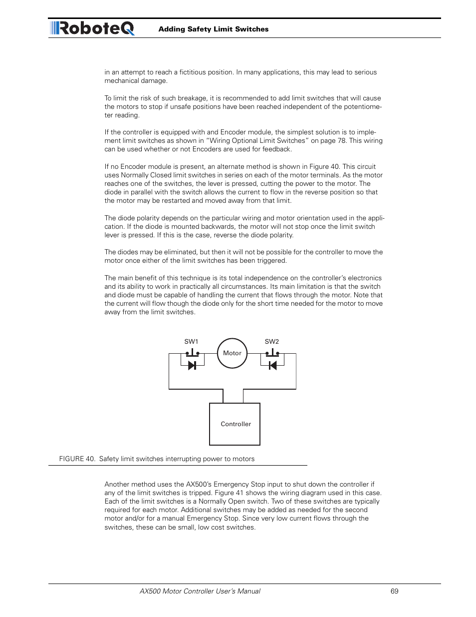 RoboteQ Dual Channel Digital Motor Controller AX500 User Manual | Page 69 / 154