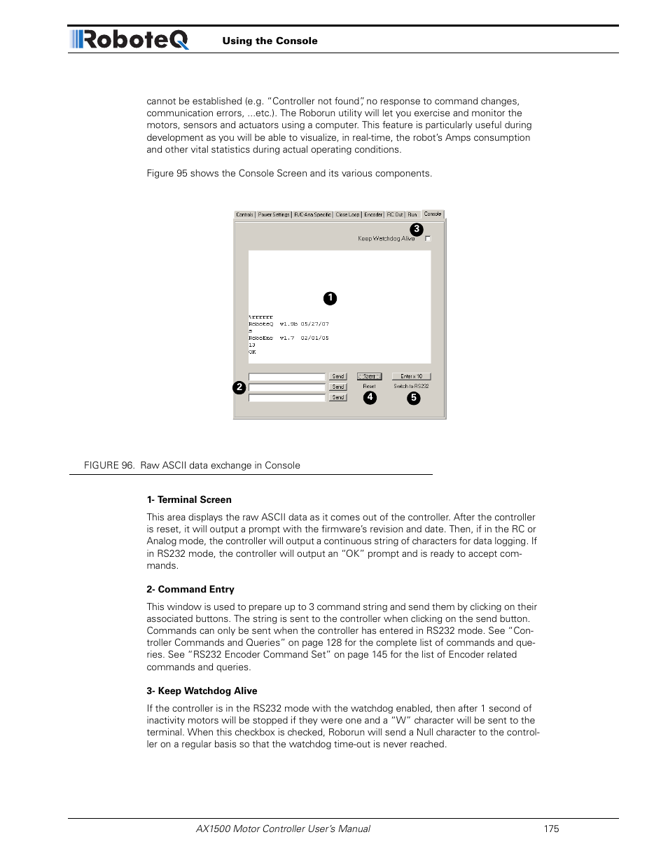 RoboteQ Dual Channel Digital Motor Controller AX2550 User Manual | Page 175 / 186
