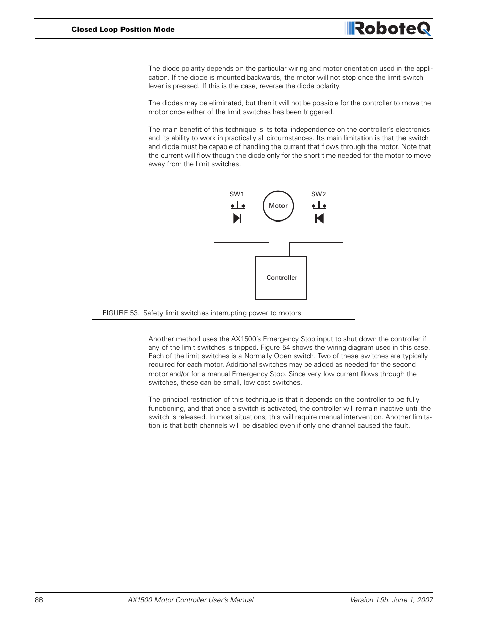 RoboteQ Dual Channel Digital Motor Controller AX2550 User Manual | Page 88 / 186