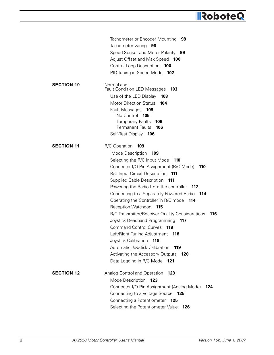 RoboteQ AX2850 User Manual | Page 8 / 200