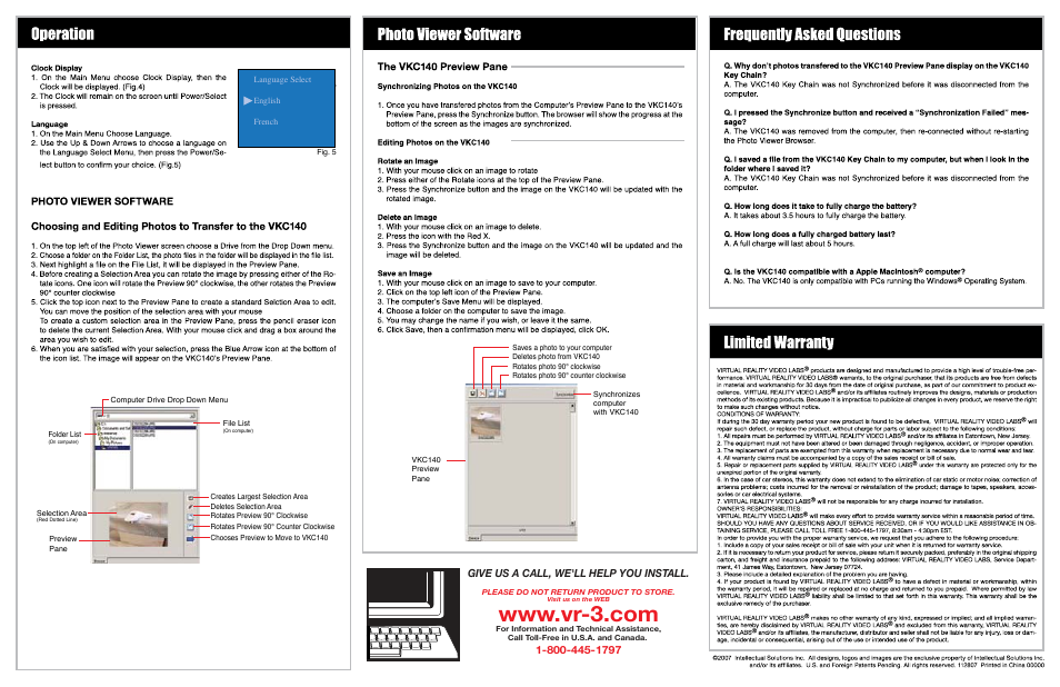 Roadmaster Digital Photo Key chain VKC140 User Manual | Page 2 / 2