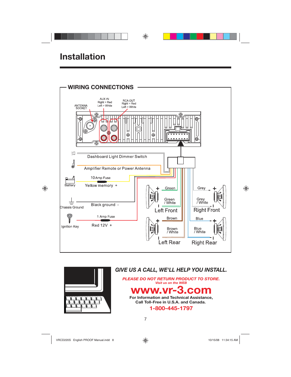 Installation | Roadmaster VRCD220S User Manual | Page 8 / 18