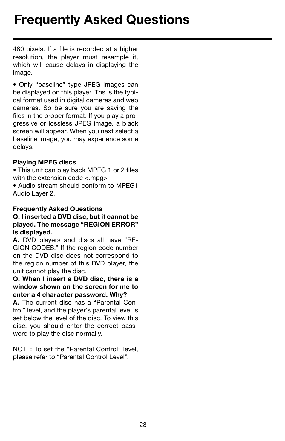 Frequently asked questions | Roadmaster Multi-Media Headunit VRVD630 User Manual | Page 27 / 30