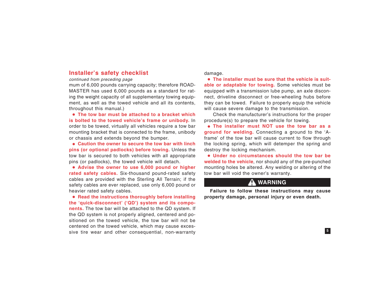Roadmaster Sterling All Terrain User Manual | Page 7 / 24