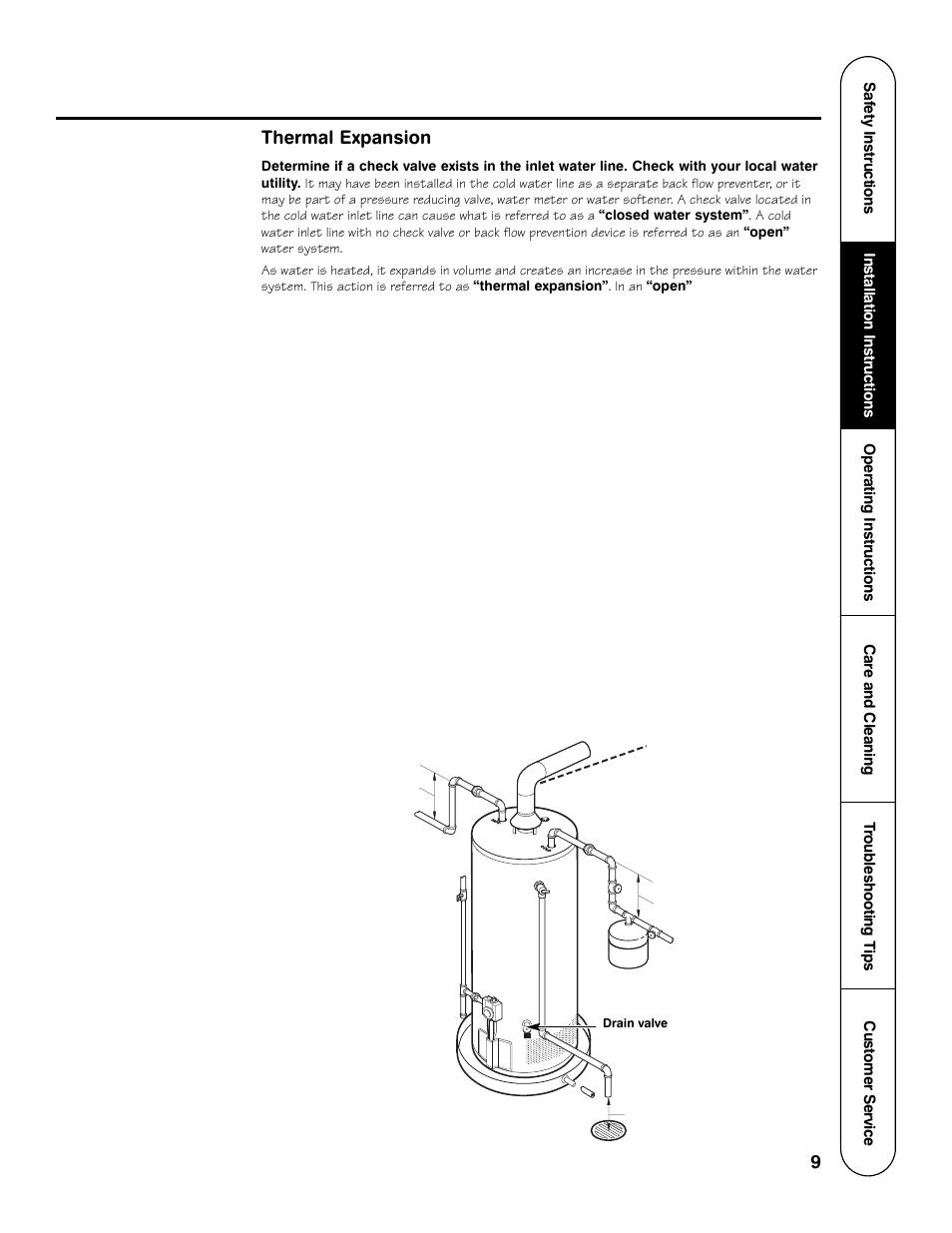 Thermal expansion | Rheem HG Series User Manual | Page 9 / 28