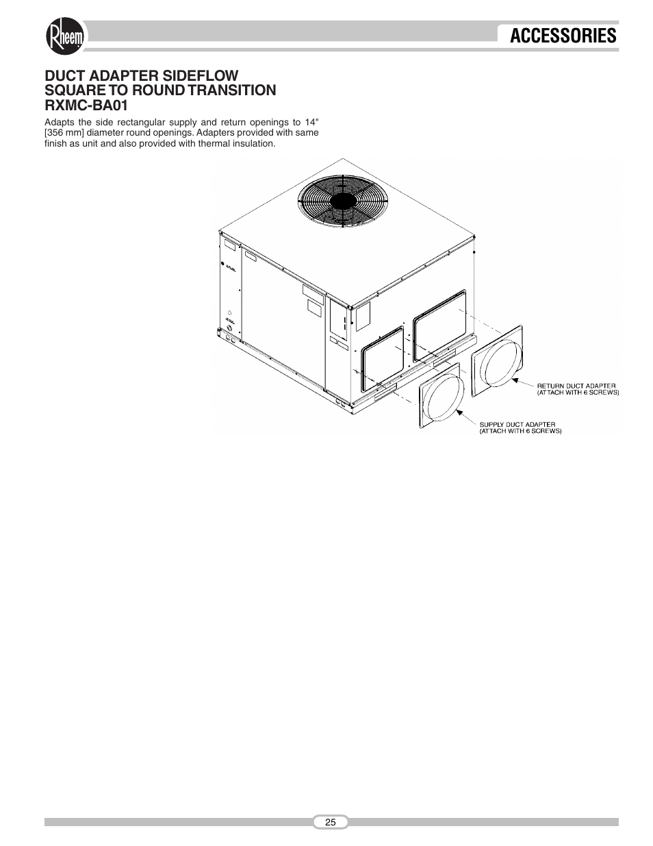 Accessories | Rheem RSNA-B Series User Manual | Page 25 / 40