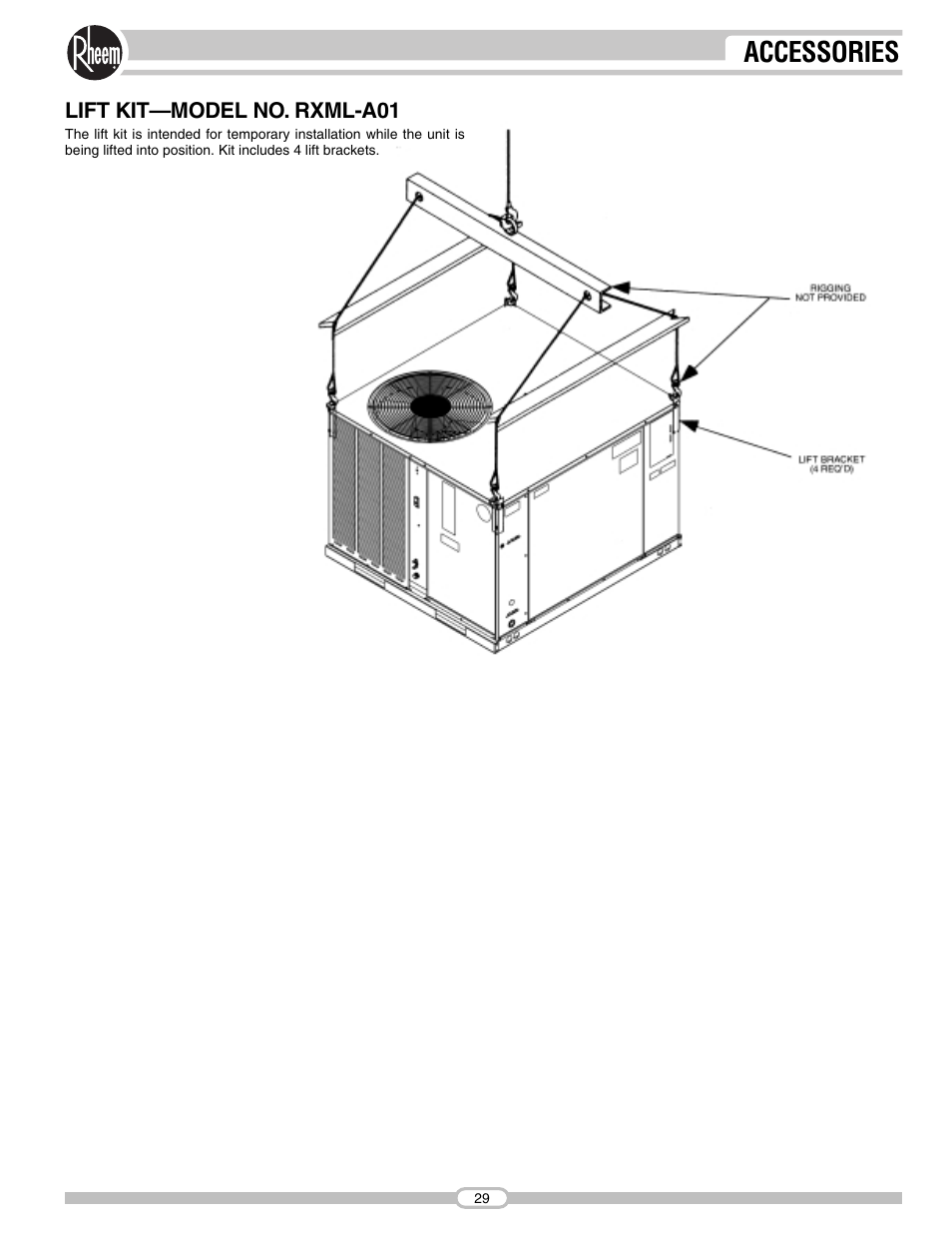 Accessories | Rheem RSNA-B Series User Manual | Page 29 / 40