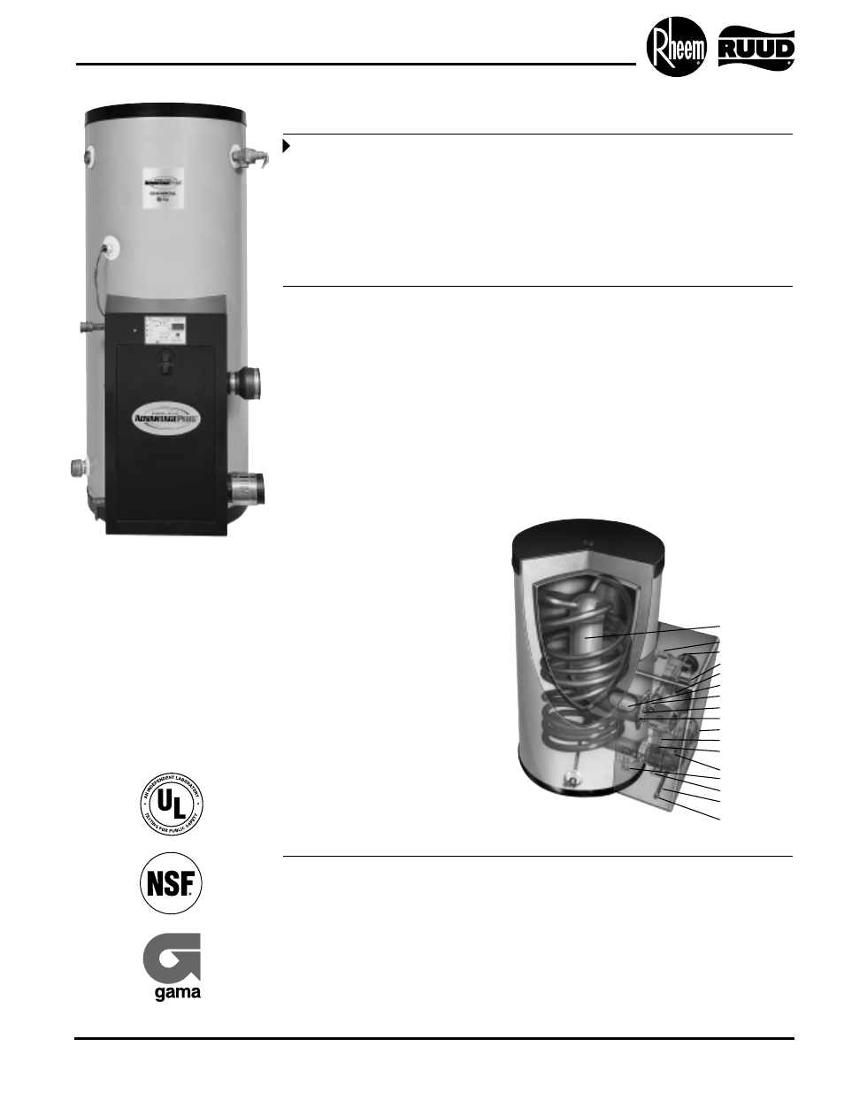 Rheem 000 BTU User Manual | 4 pages