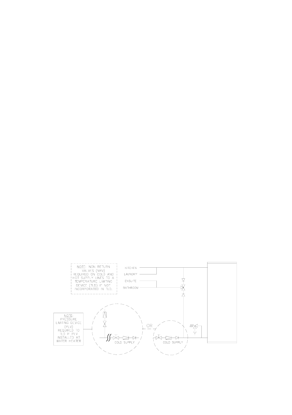 Tank water supply, Hot water delivery, Installation | Rheem 300 series User Manual | Page 15 / 32